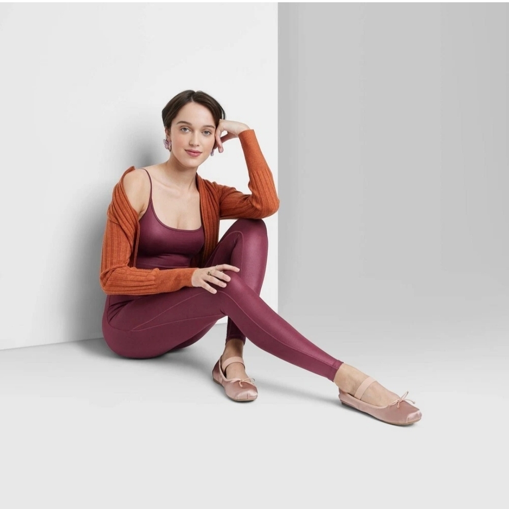 Wild Fable Liquid Bodysuit in Burgundy| Size XXS